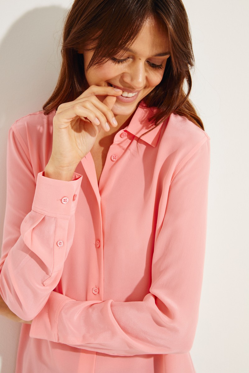 Seidenbluse 'Essential' Pink