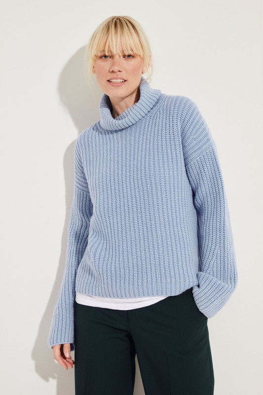 Cashmere-Rollkragenpullover 'Maryna' Hellblau