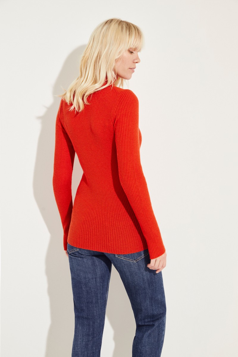 Cashmere-Rollkragen 'Lawrence' Rot