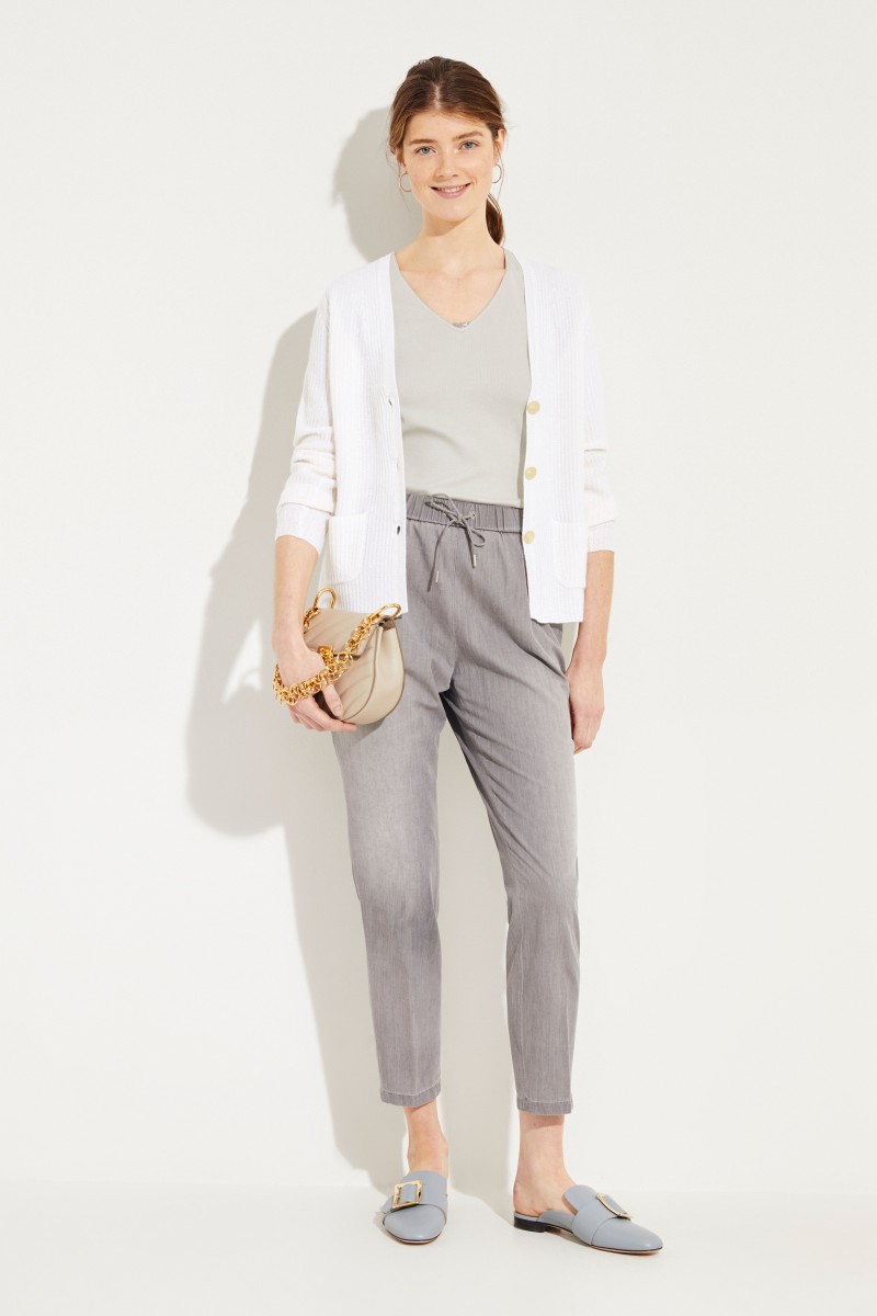 Baumwoll-Cashmere-Hose Grau