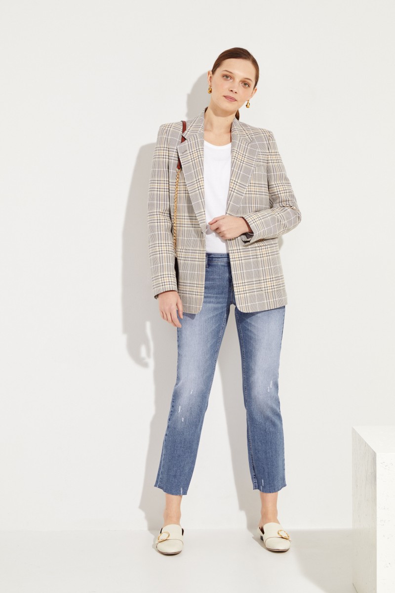 Jeans 'Loana' im Used-Look Blau