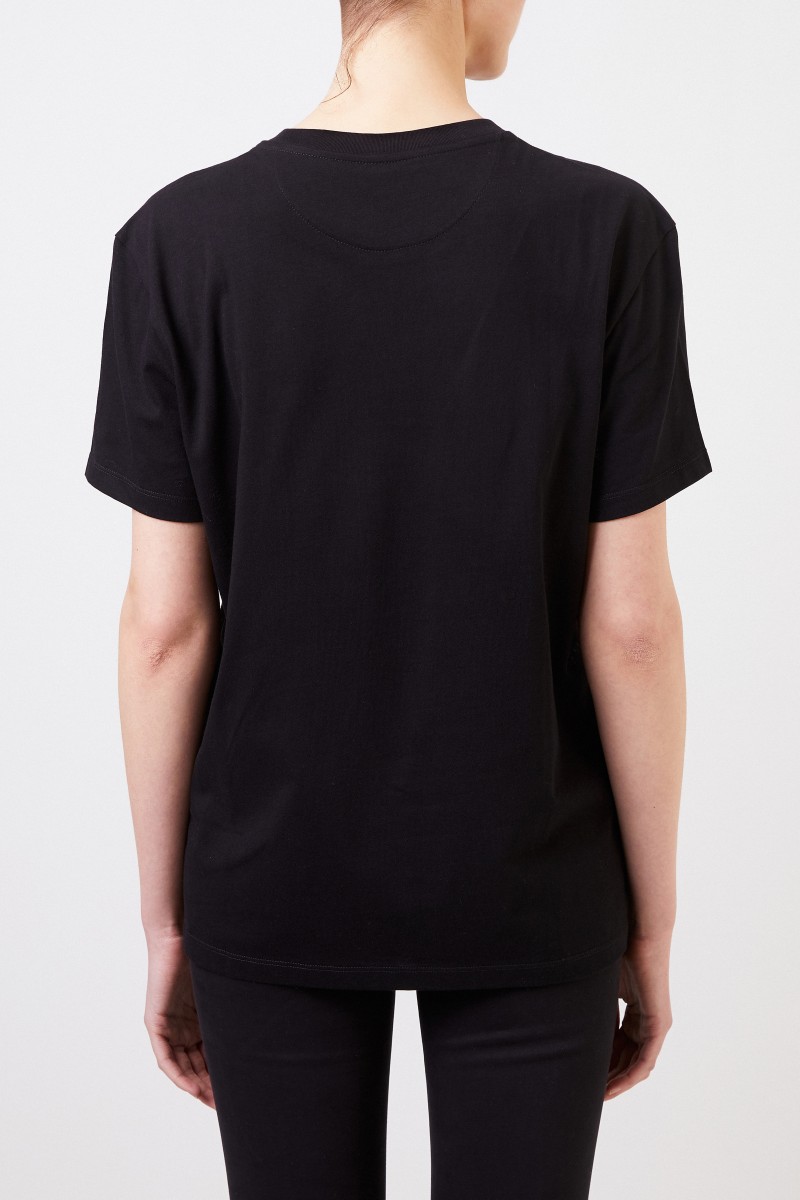 T-Shirt mit VLTN-Logo Schwarz