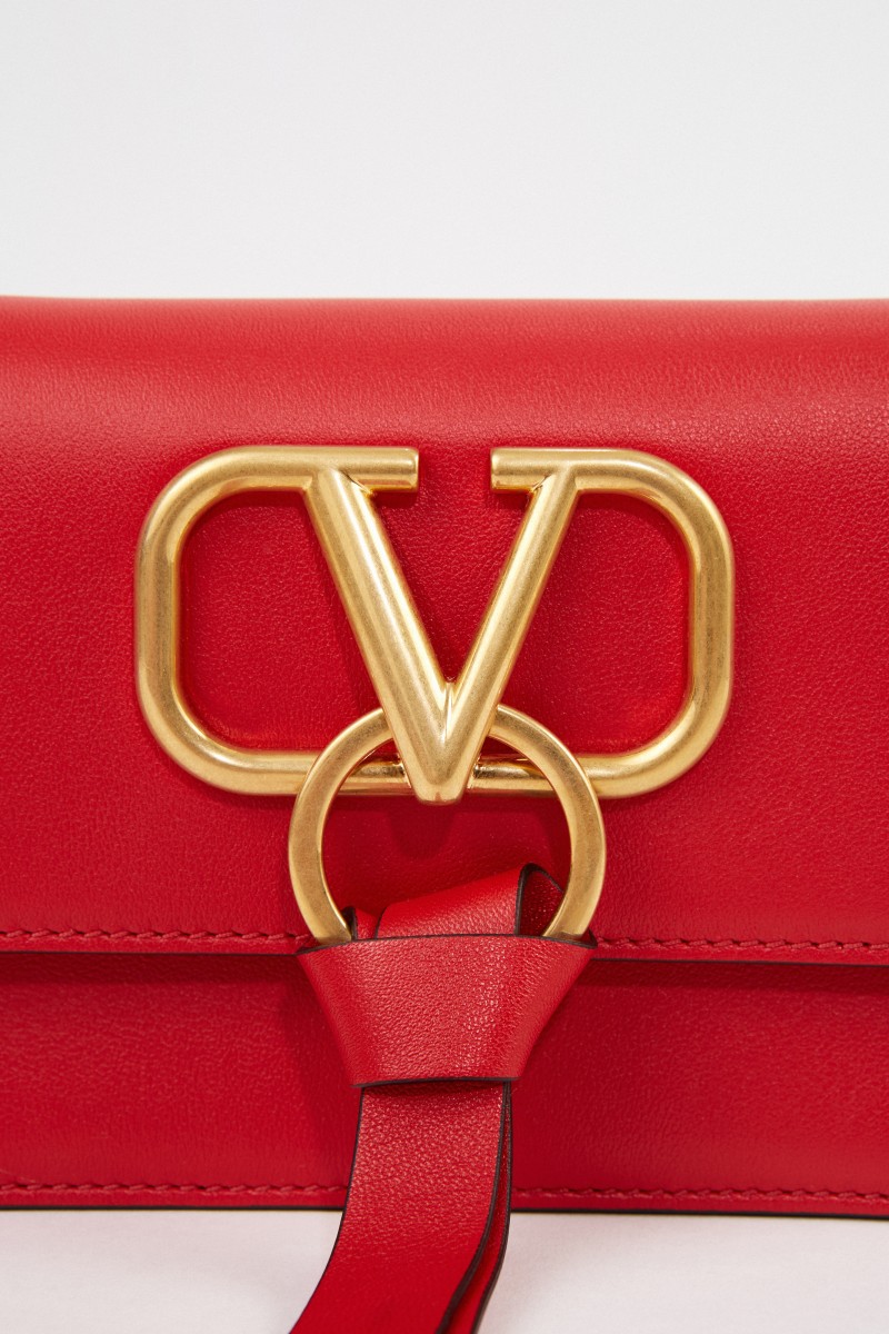Valentino Pochette VRING mit Kettenriemen Rot