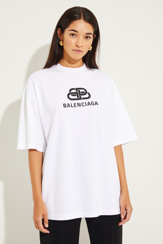 Oversize Shirt mit Logo Weiß