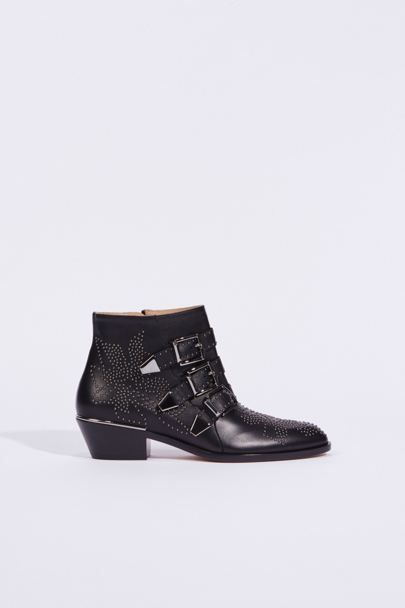 Stiefelette 'Susanna' mit Nietendetails Schwarz