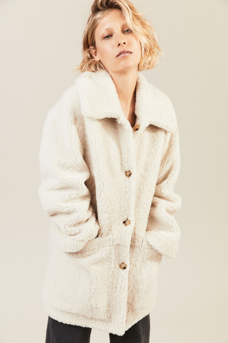 Oversize Wende-Lammfelljacke 'Oliver' Créme