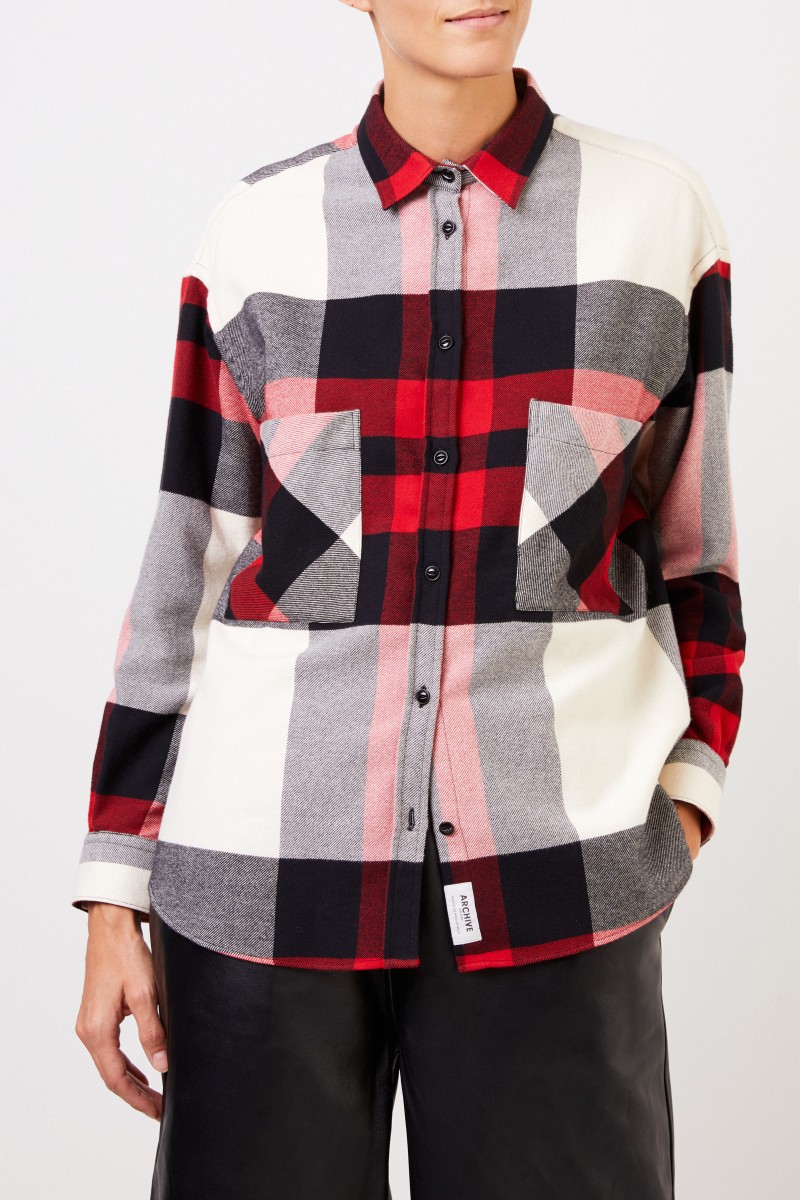 Woolrich Flannel Shirt mit Karomuster Rot/Multi