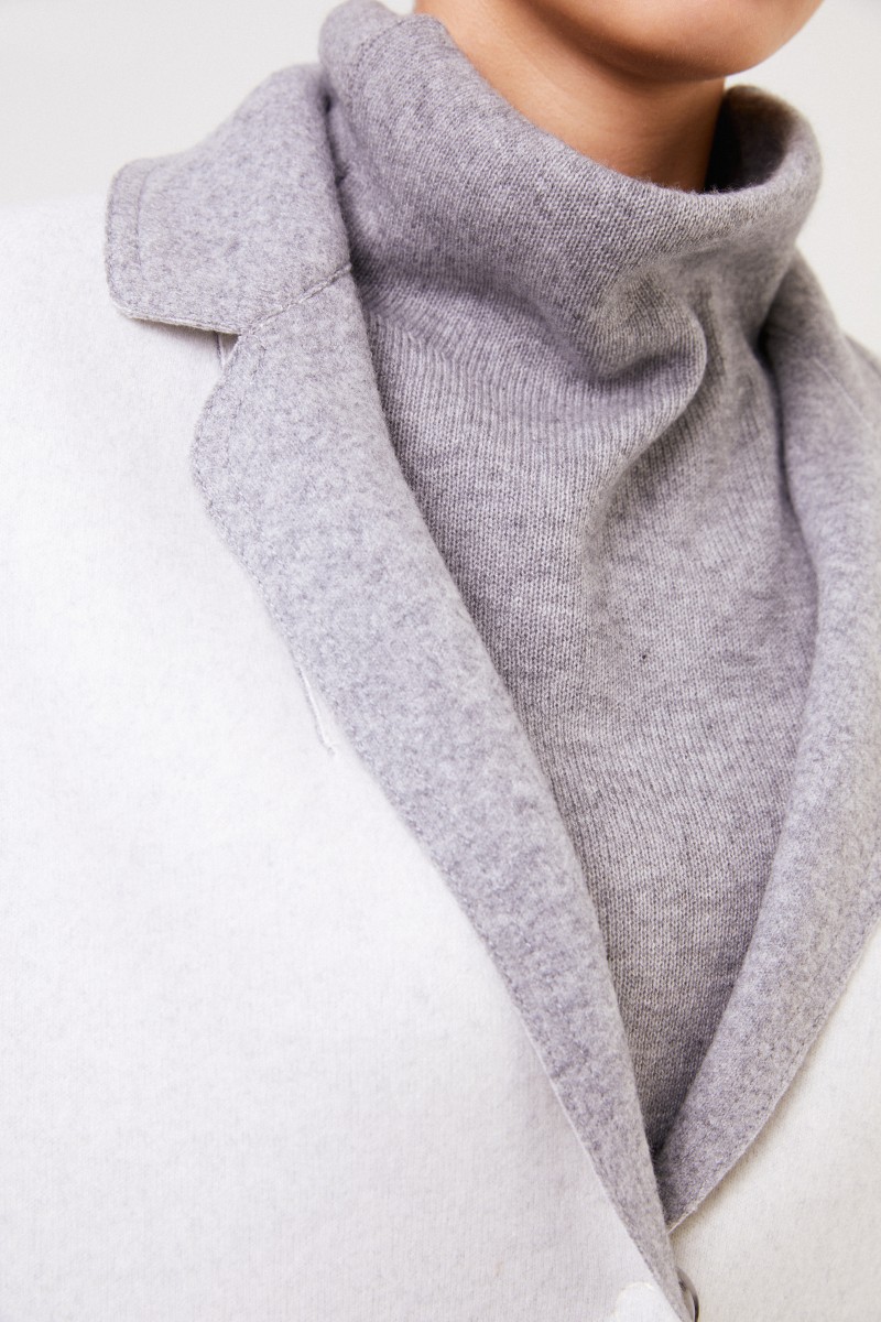 Woll-Cashmere-Mantel Grau