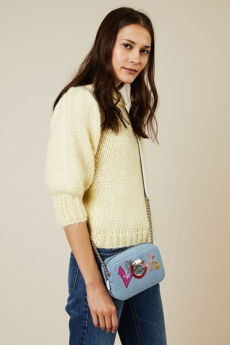 Umhängetasche 'Rubylou Mini Love' Denim