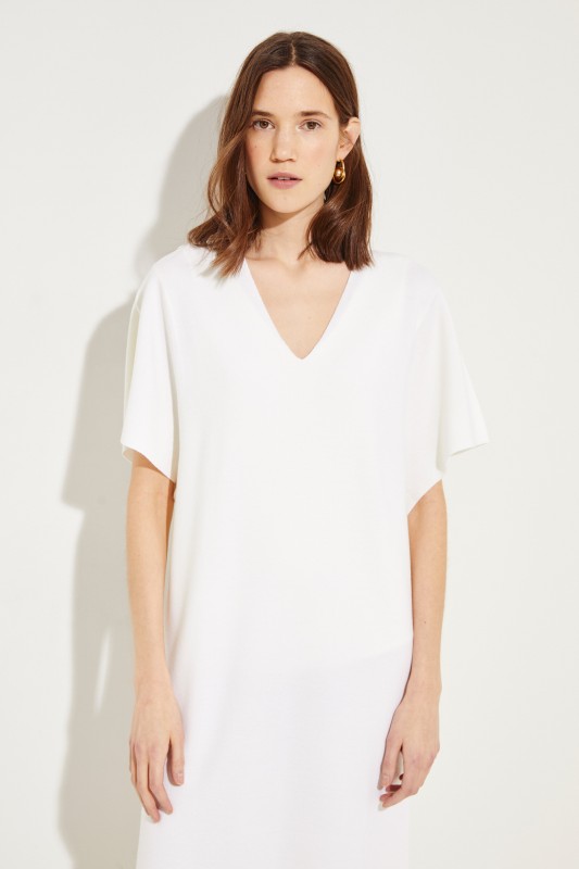 Woll-Kleid Crèmeweiß