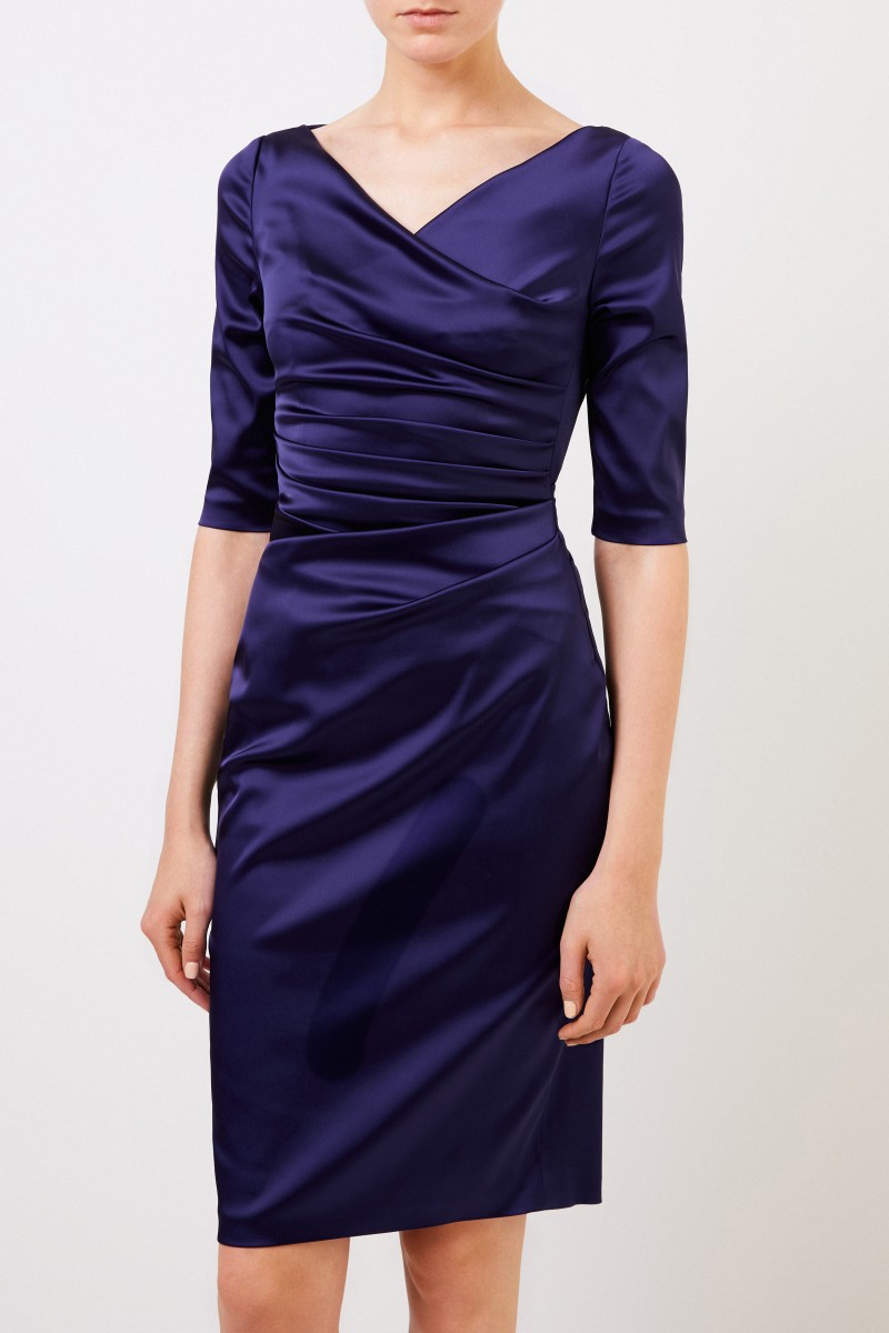Talbot Runhof Abendkleid mit Raffung 'Komoe3' Violett