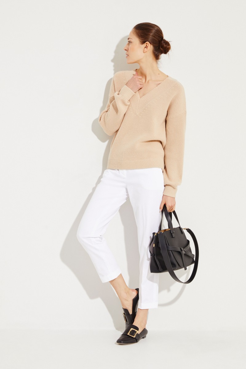 Woll-Cashmere Pullover Beige