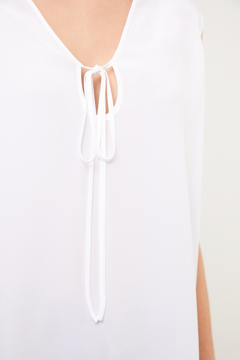 Stella McCartney Seiden-Top 'Mollymook' Weiß