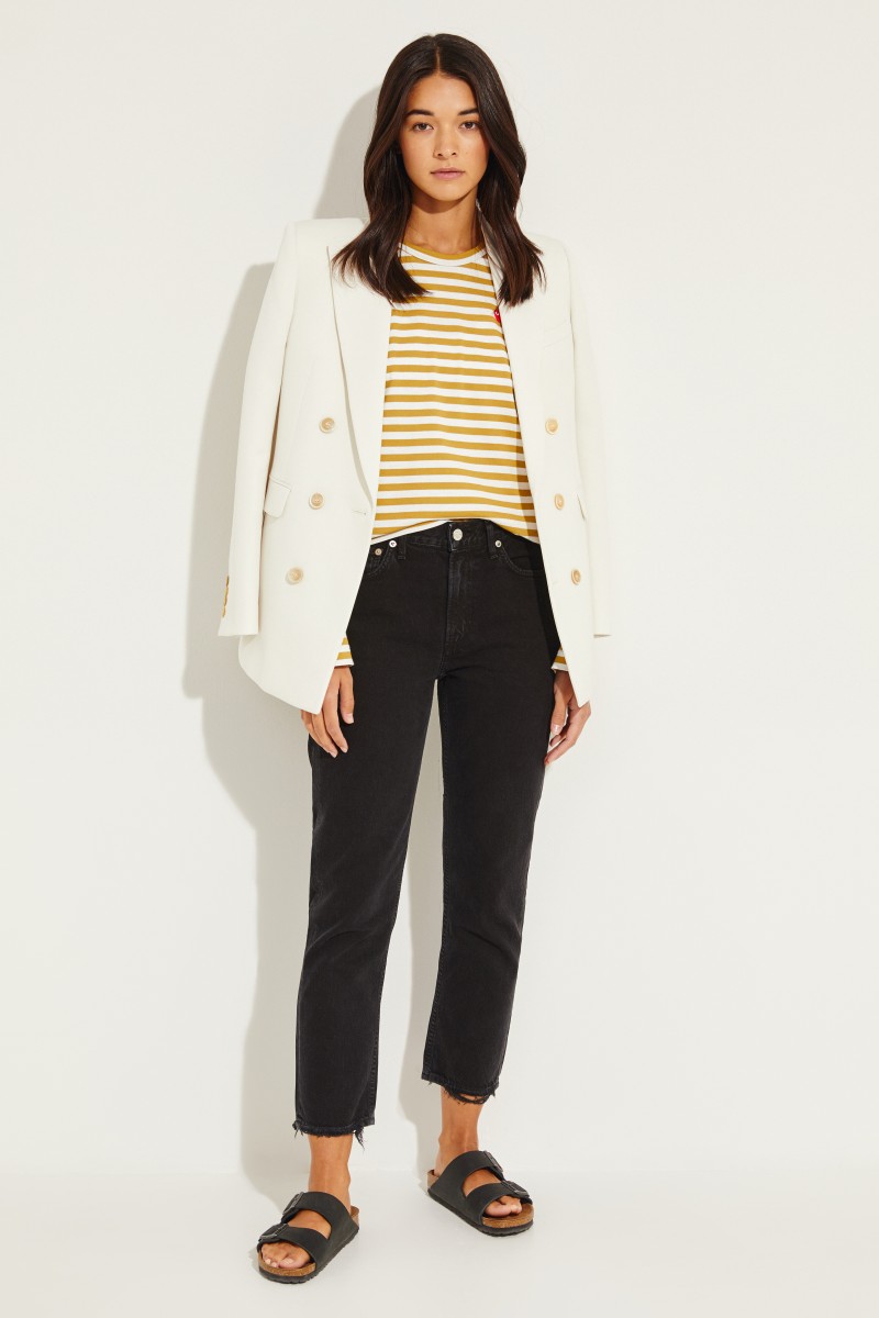 High Rise Jeans 'Cigarette' Schwarz
