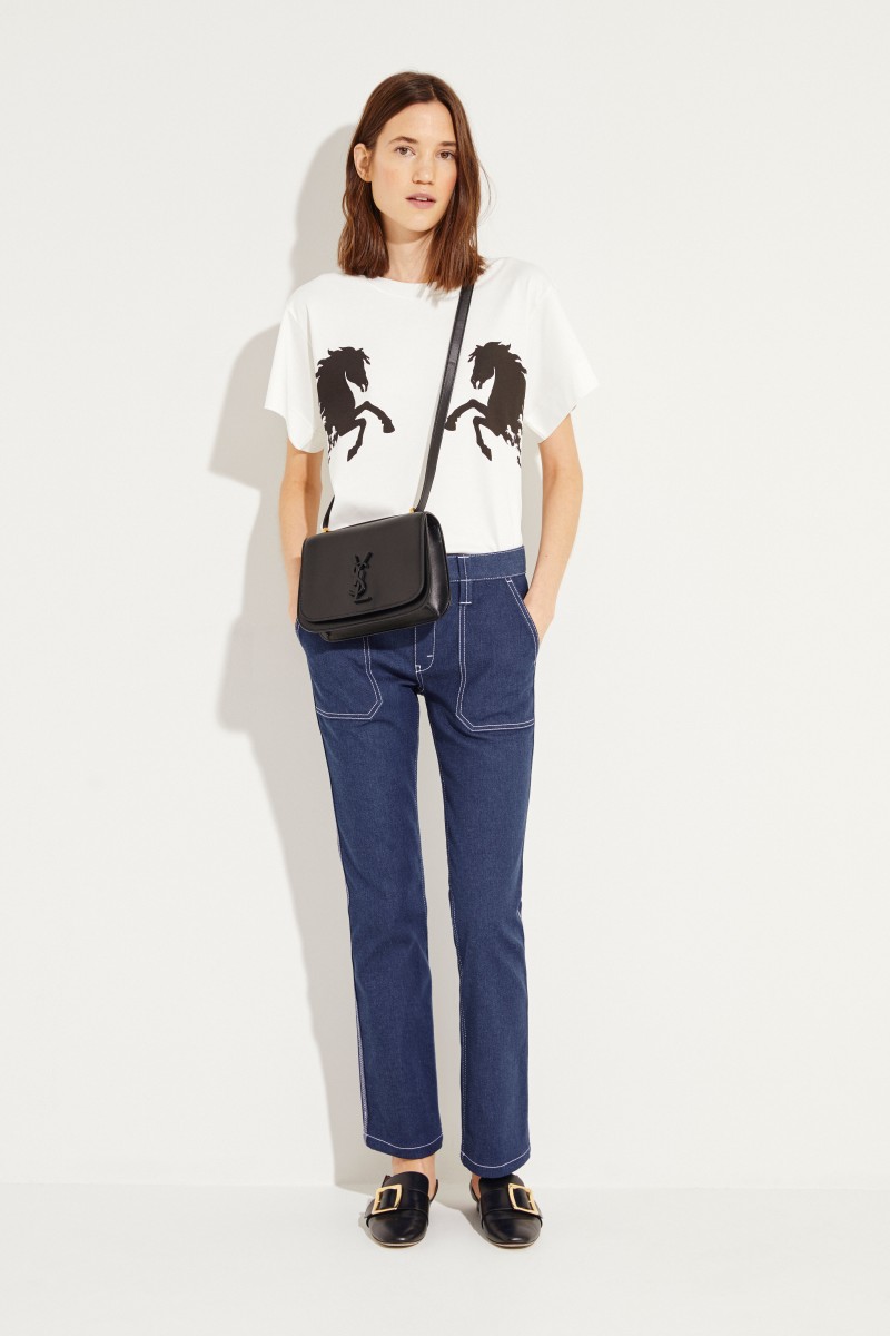 Jeans mit Ziernähten Ultramarine
