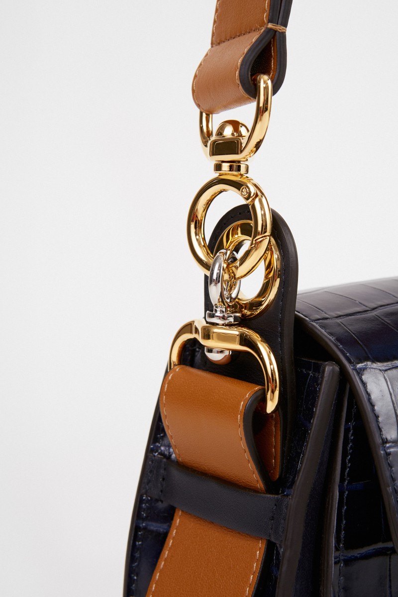 Chloé Umhängetasche 'Tess Croco Small' Full Blue