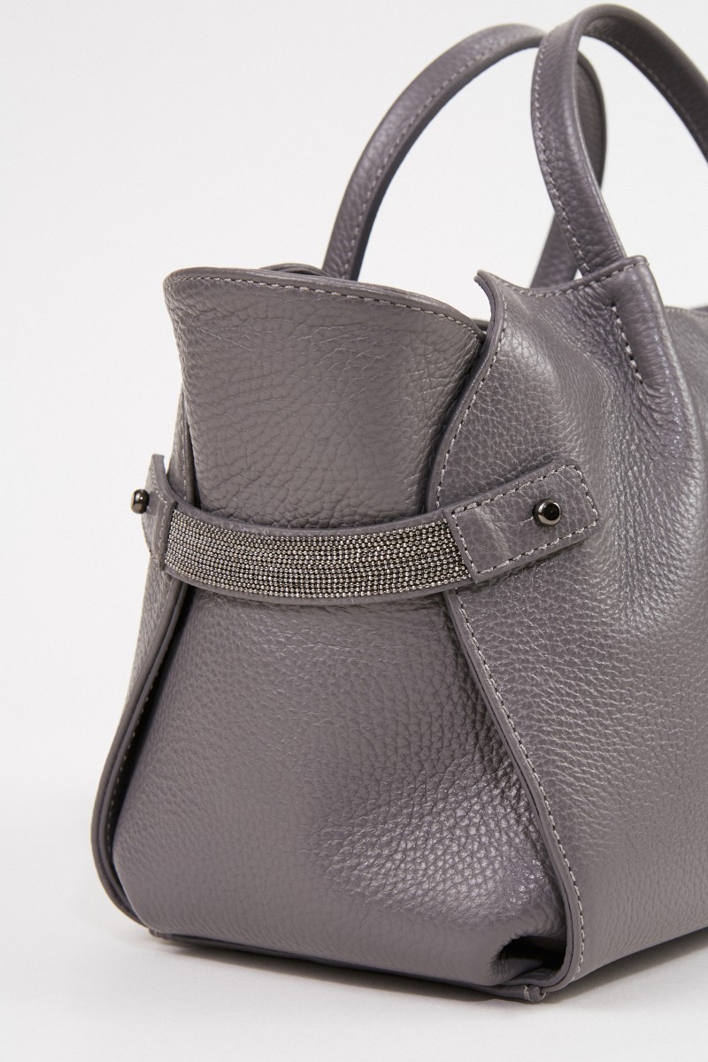 Fabiana Filippi Tasche mit Perlenverzierung Grau