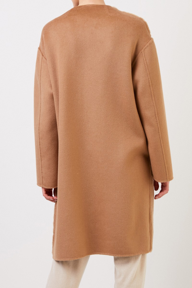 Yves Salomon Cashmere-Lammfellmantel Camel