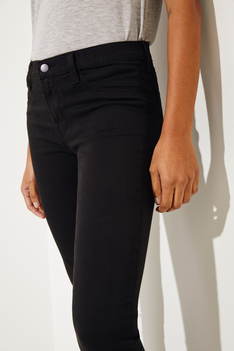 Mid-Rise Super Skinny Jeans Schwarz
