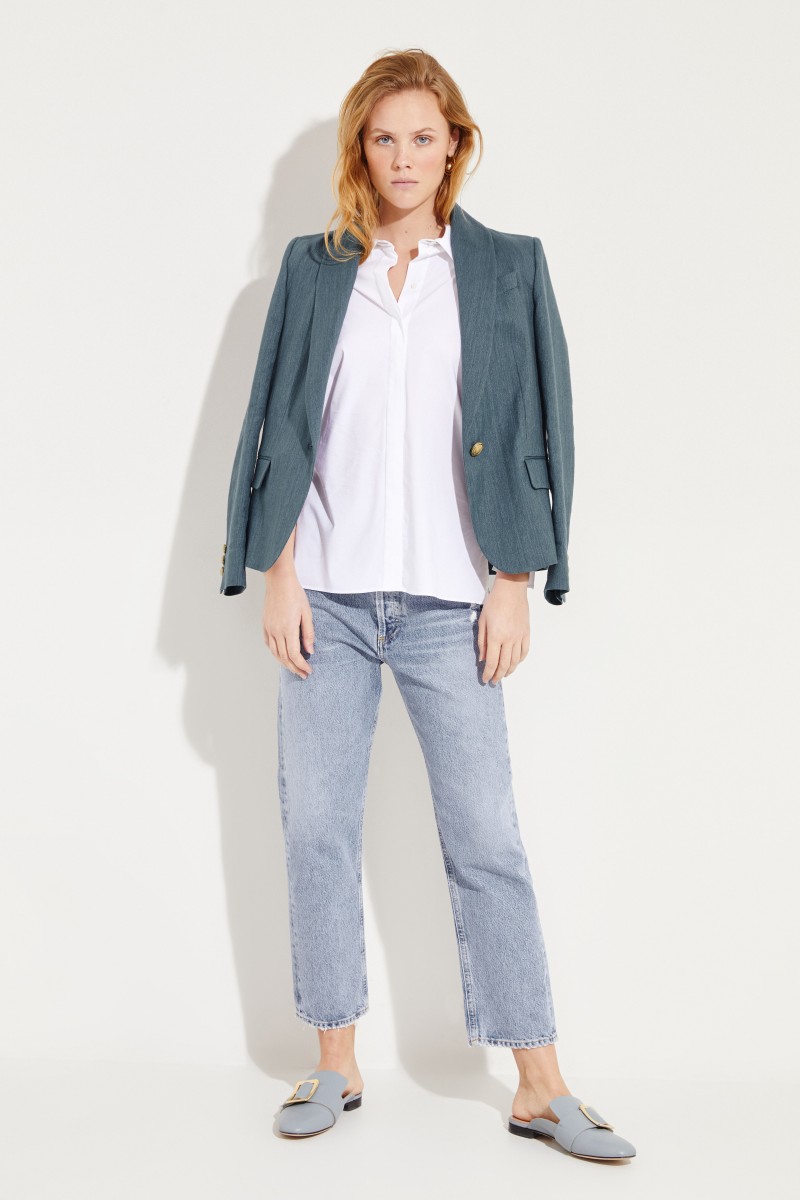Bluse mit Bindedetails Weiß