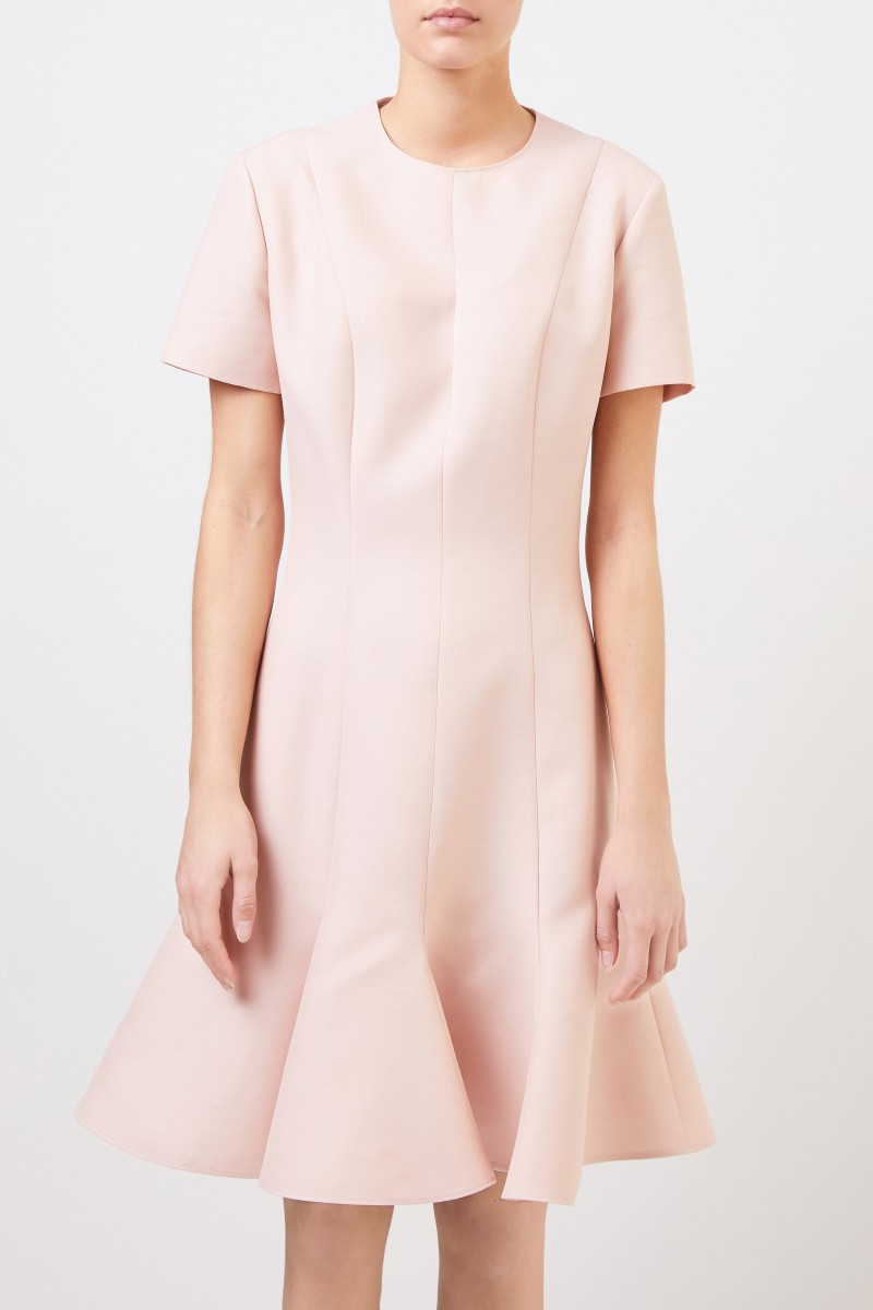 Stella McCartney Wollkleid mit Volant Rosé