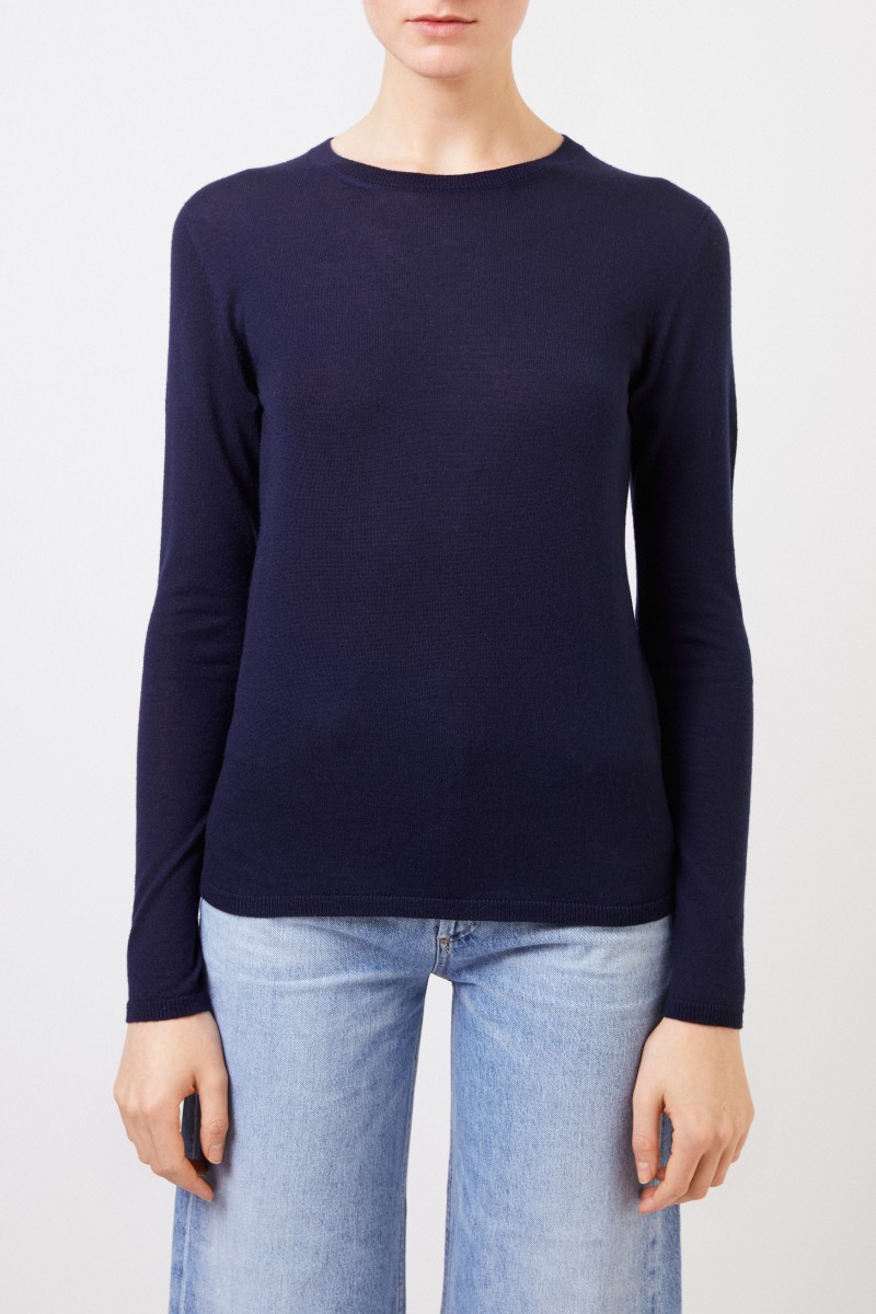 Iris von Arnim Feinstrick Cashmere-Pullover 'Ivastone' Marineblau