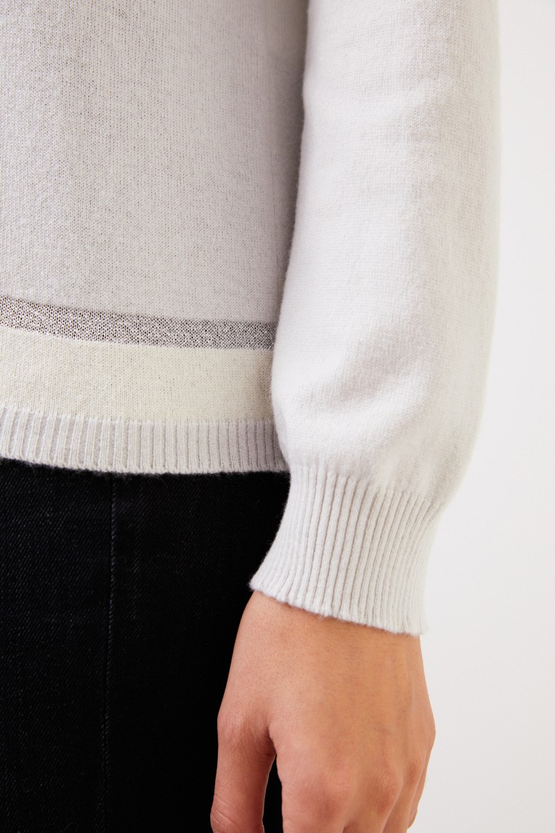 Fabiana Filippi Basic Pullover mit Lurex-Detail Sand