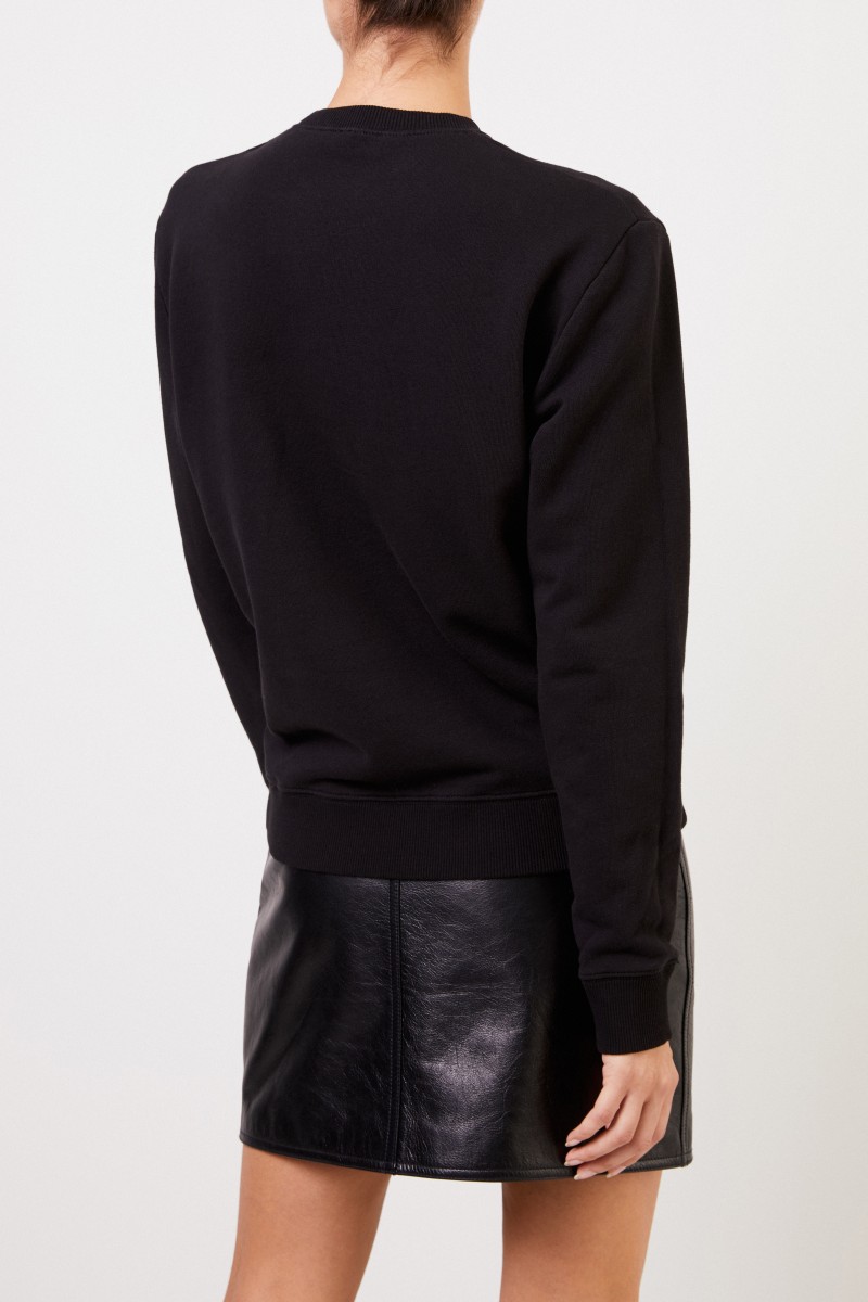 Saint Laurent Sweatshirt mit Logo-Aufdruck Schwarz