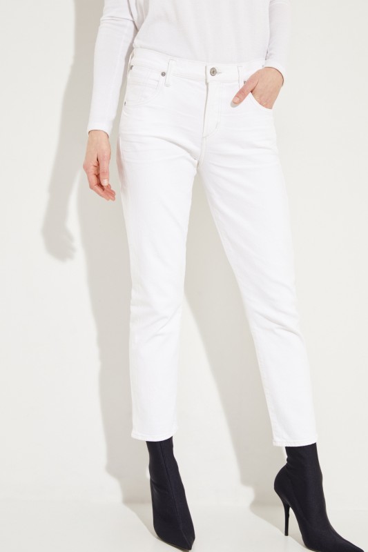 Slim Fit Crop Jeans 'Elsa' Weiß
