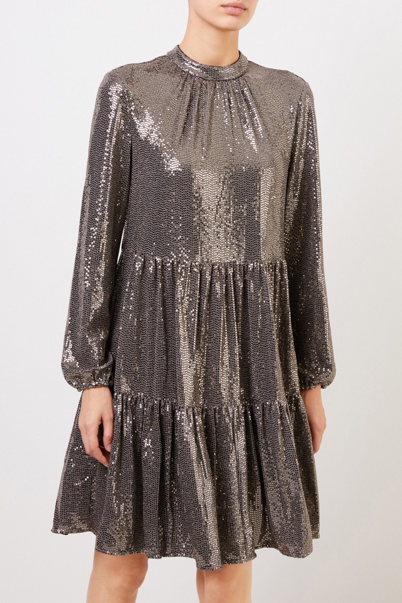 Steffen Schraut Kleid mit Paillettendetails Gold
