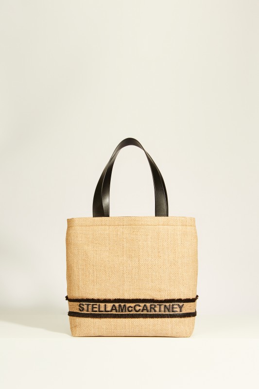 Shopper 'Tote Monogramm Small' mit Logo Beige/Schwarz
