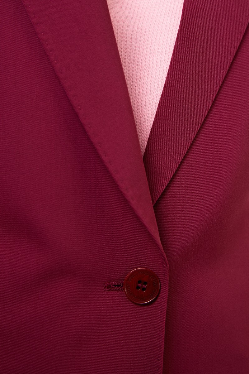Stella McCartney Klassischer Long-Blazer Burgundy