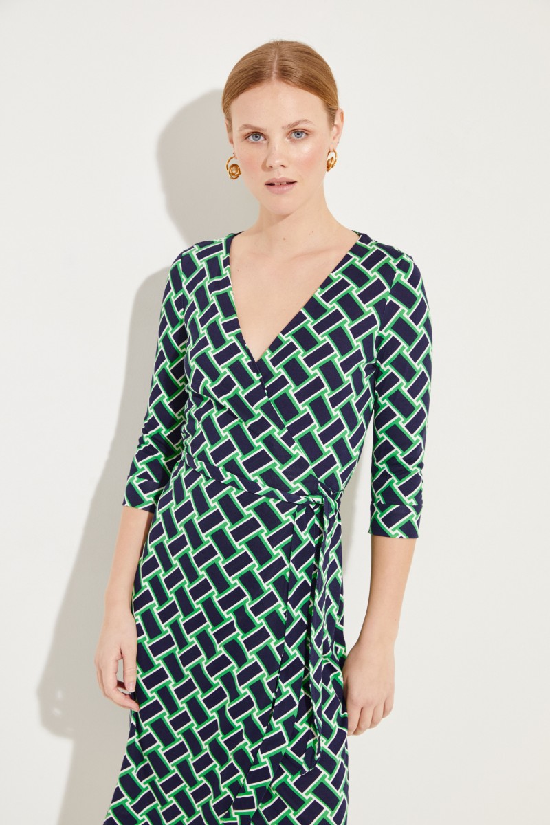 Wickelkleid 'New Julian Two' mit Mustermix Multi