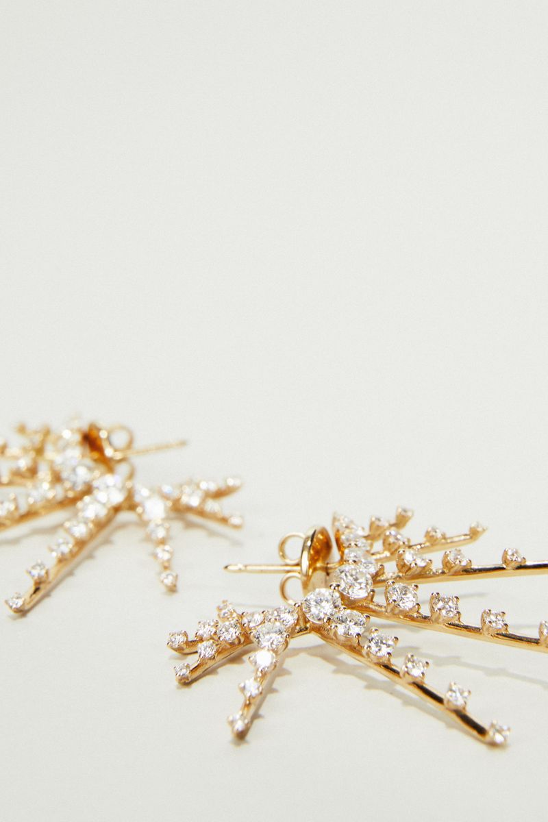 Ohrstecker 'Radiant Earrings' mit Diamanten Gelbgold