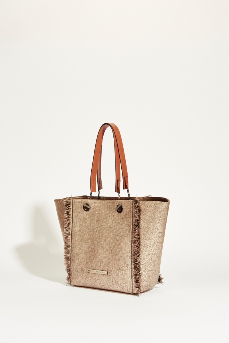 Wendbarer Shopper Beige/Bronze