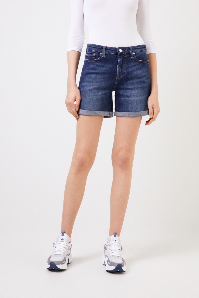 7 for all mankind Klassische Jeans-Shorts Blau