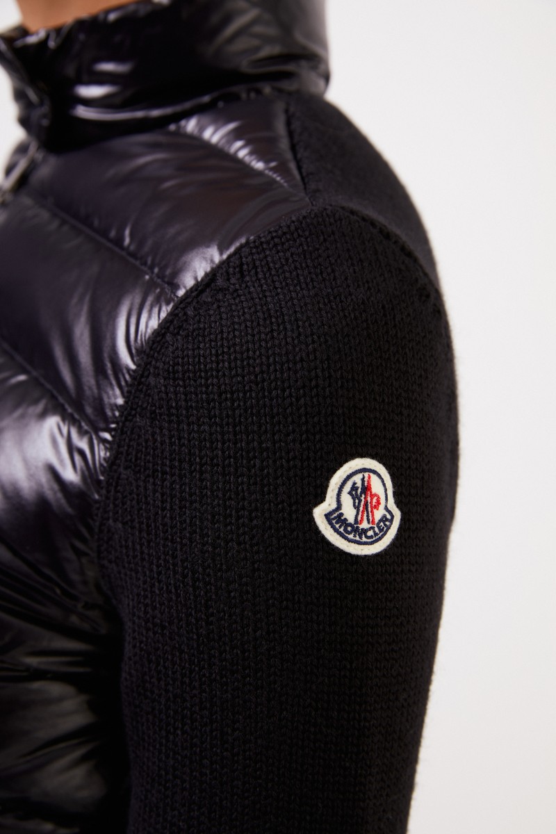 Moncler Daunen-Strickjacke Schwarz