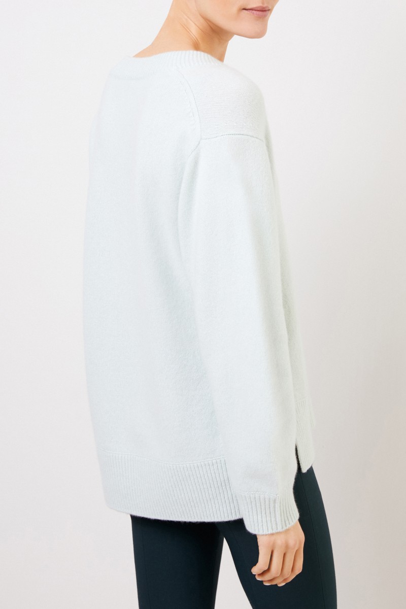 Vince Cashmere-Pullover mit V-Neck Mint