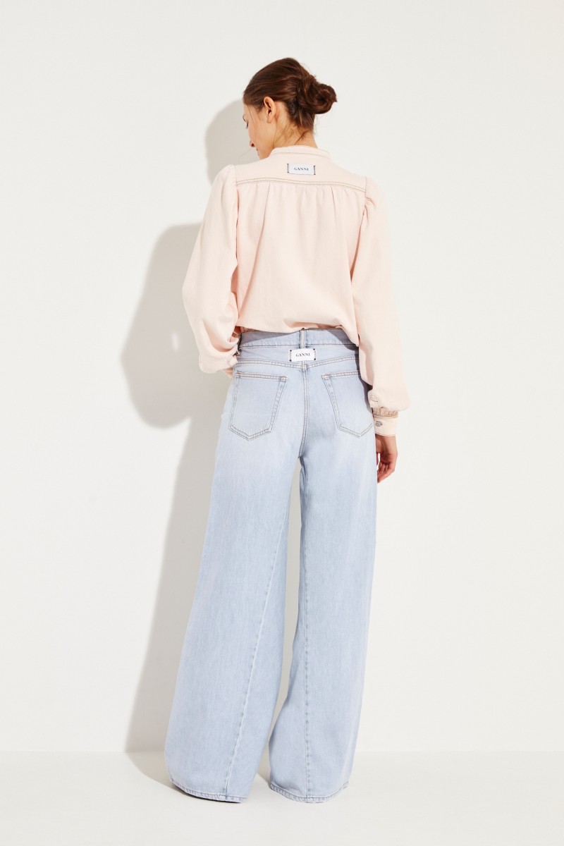 Jeans mit Schlag Hellblau