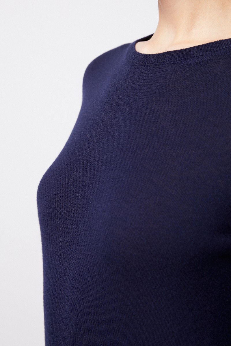Iris von Arnim Feinstrick Cashmere-Pullover 'Ivastone' Marineblau