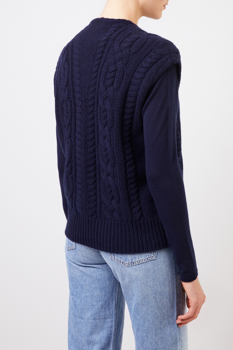 Cashmere-Pullunder 'Fahda' Marineblau