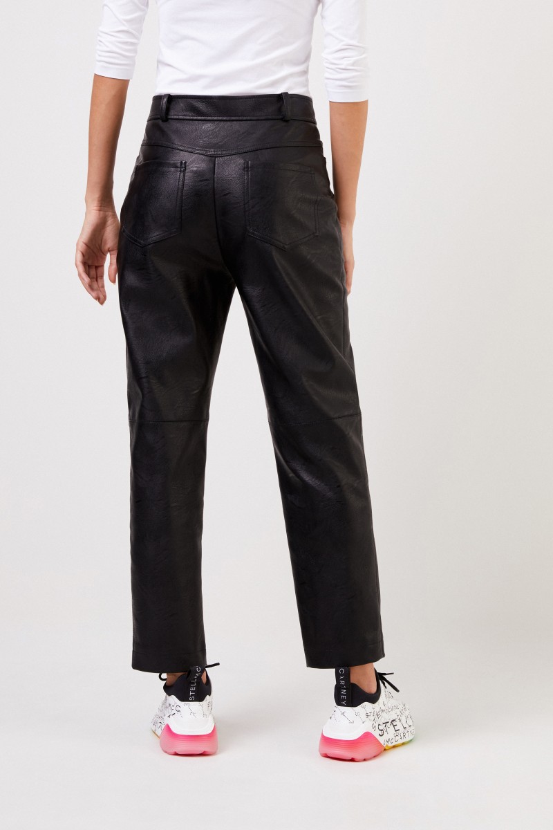 Stella McCartney Leatherette-Pants 'Hailey' Black