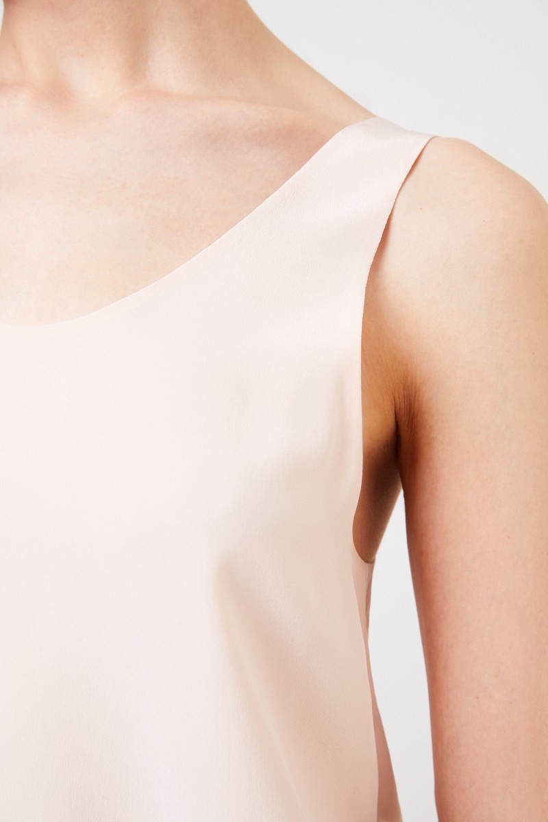 Chloé Schlichtes Seidentop Rosé