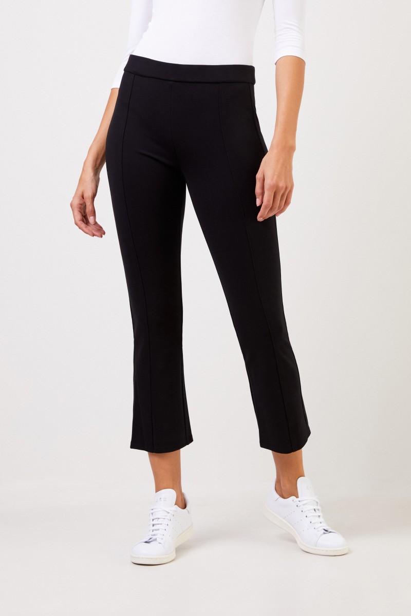 Tory Burch Hose mit ausgestellten Säumen Schwarz