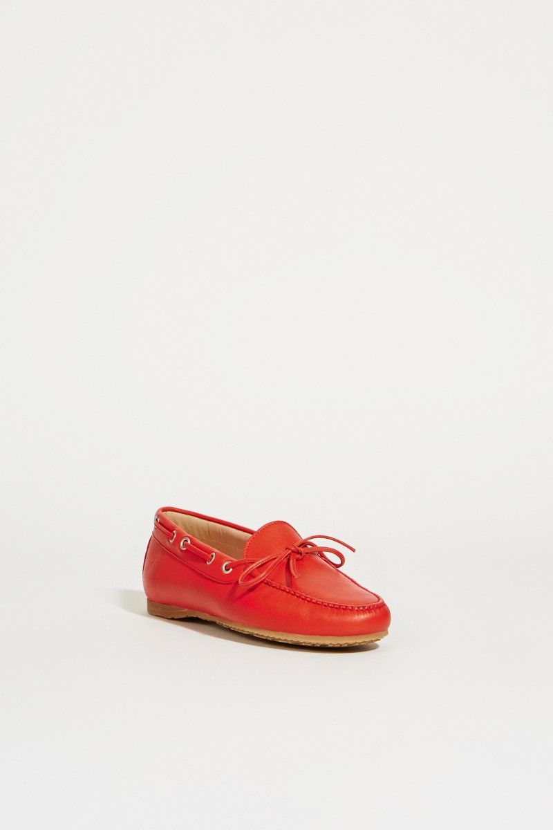 Leder-Schuh Rot