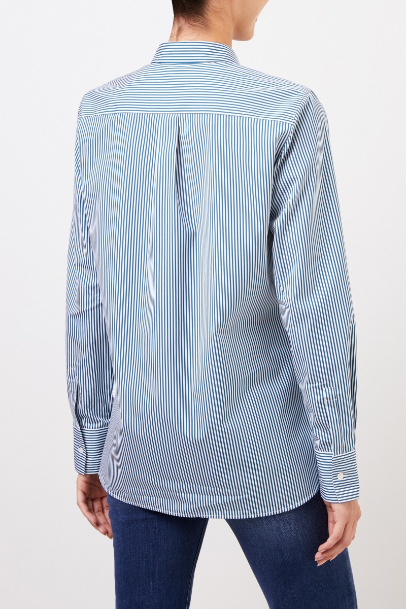 Robert Friedman Gestreifte Baumwoll-Bluse