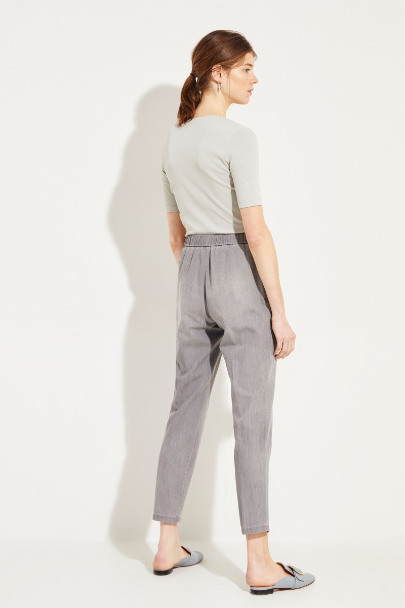 Baumwoll-Cashmere-Hose Grau