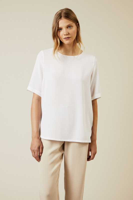 Seidenshirt 'Maui' Weiß