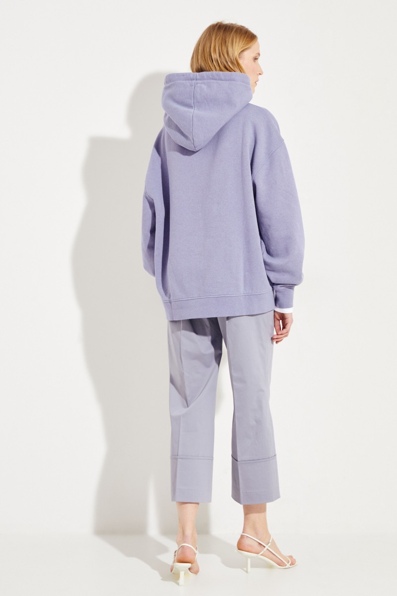 Oversize Sweatshirt mit Kapuze Blue Melange