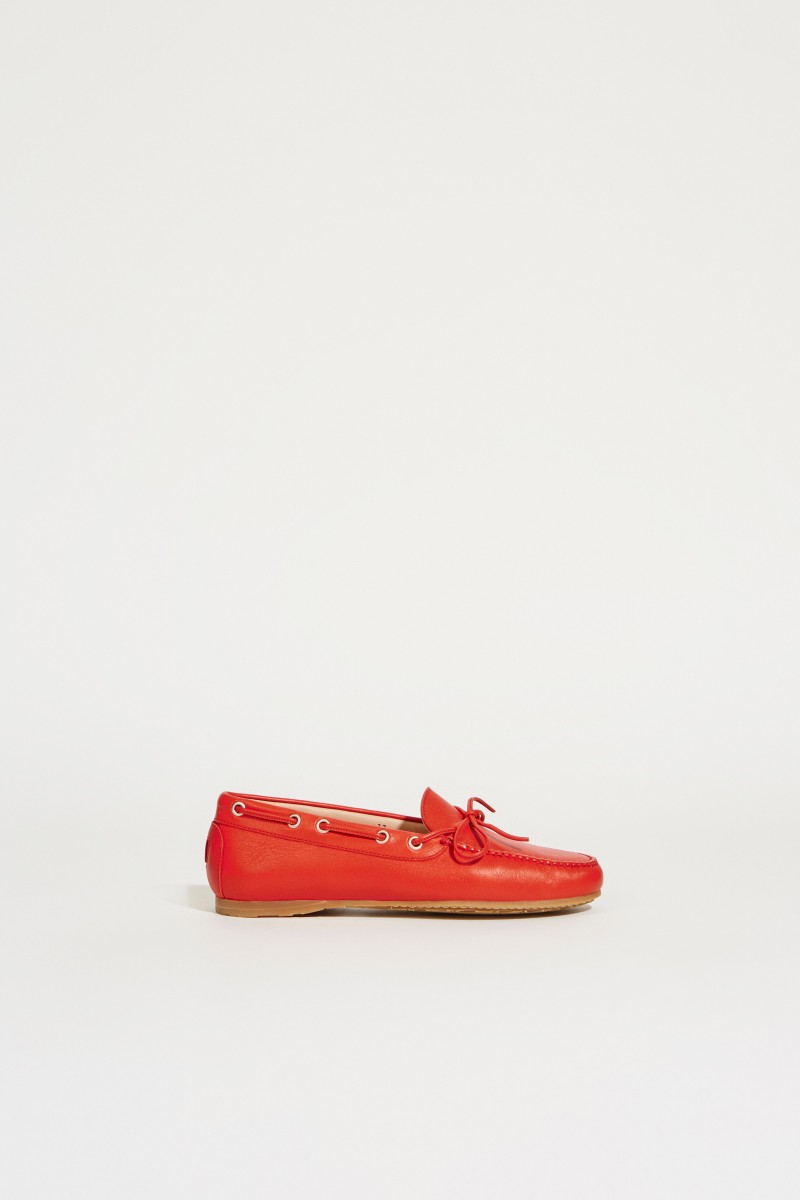 Leder-Schuh Rot